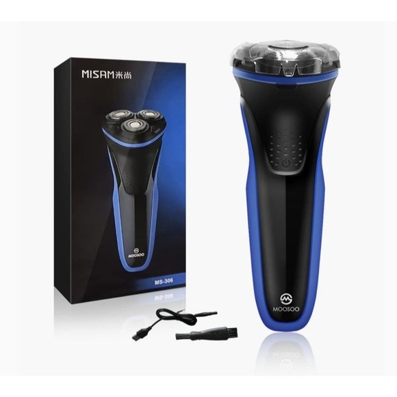 Unbranded Other - Electric Razor for Men 100% Washable Rotary Shaver Rechargeable Waterproof S